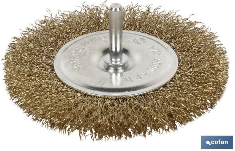 Wellenförmige Rundbürste 6xø100 a. Vermessingt 0,3 mm