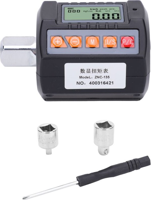 Ej.life - Digitaler Drehmomentschlüssel Drehmomentadapter Digitalanzeige Torsionsschlüssel-Adapter 13,5-135 Nm Messgerät...