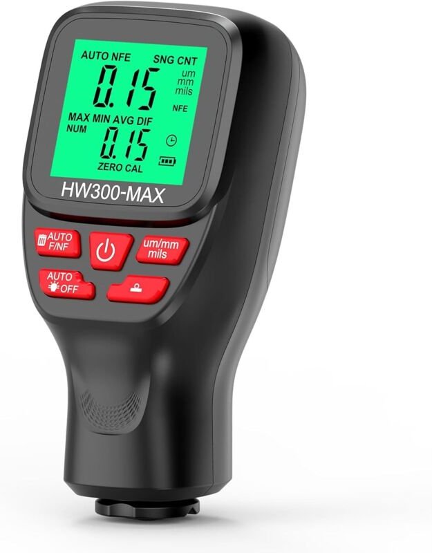 Shining House - Autolackdickenmessgerät, mit digitalem Autolackdickenmessgerät, das die Dicke der Metallbeschichtung und...