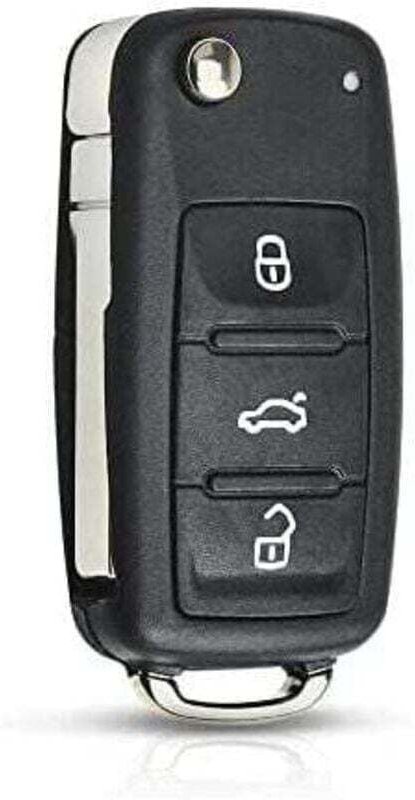 Ulisem Ersatz-Klappschlüsselgehäuse für VW Volkswagen Golf Mk6 T1guan Polo Passat CC Seat Skoda Octavia 3 Tasten