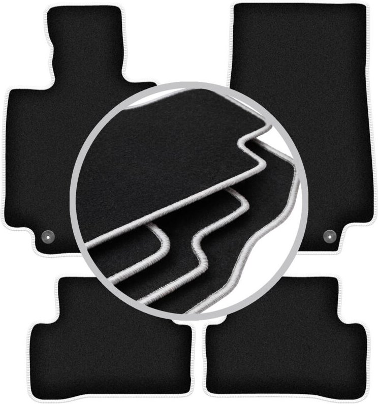 CARLUX-SILVER Autofußmatten für: Mercedes C W205 Kombi, Limousine (2015-)
