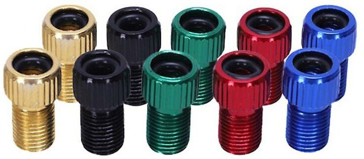 10 Stück Presta-Ventil-Adapter-Konverter, mehrfarbig, Fahrrad-Reifenschlauch