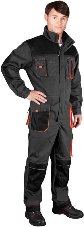 Arbeitsoverall in versch. Farben schwarz/orange 52