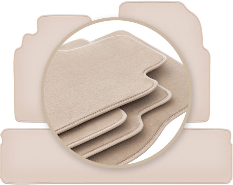 Beige PREMIUM-Matten für: Nissan Almera Tino Minivan 2000-2006
