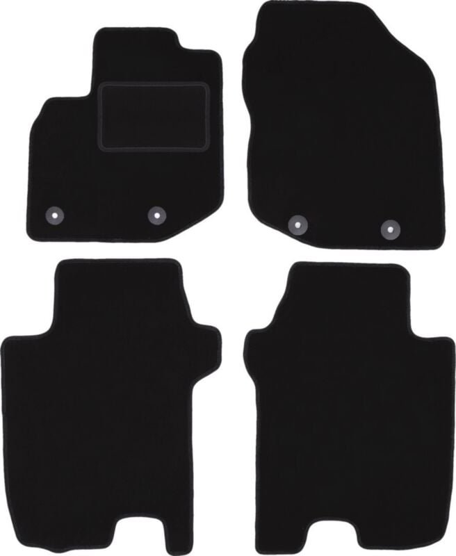 Schwarze Veloursmatten für: Honda Jazz III Fließheck (2008-2011)