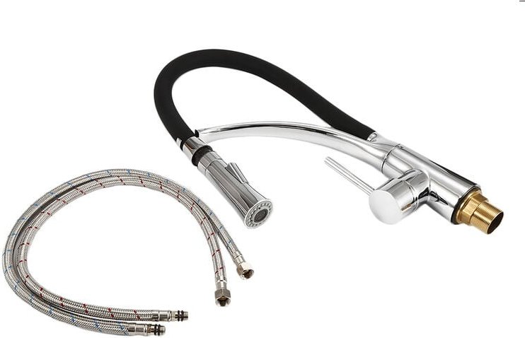 Haloyo - Edelstahl Spültischarmatur Ausziehbar Küchen Wasserhahn mit Brause Waschtisch 360°