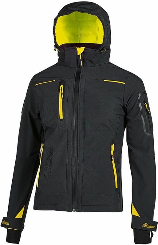 U-power - Space Lady Schwarze Arbeitsjacke für Damen - s - Schwarz / Gelb - Schwarz / Gelb
