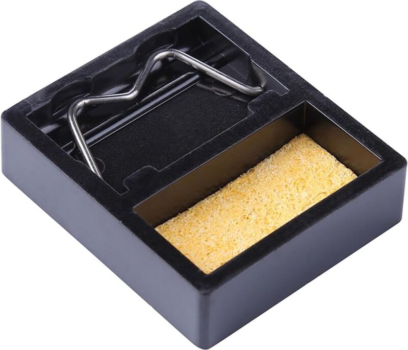 Lötkolbenständer mit Schweißreinigungsschwamm-Pad, tragbare hochtemperaturbeständige Metallhalterstation