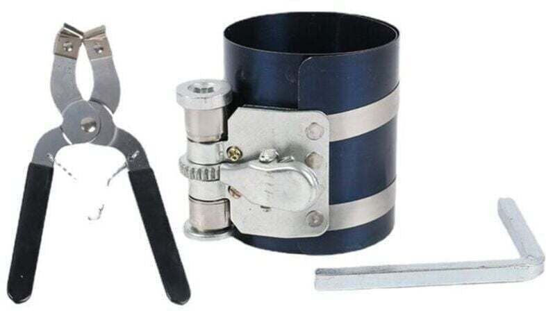 CHOYCLIT Mechanikerwerkzeug, Auto-Kolbenringzange, 3-Zoll-Kolbenringkompressor, 53–175 mm, Zange zum Entfernen von Auto-...