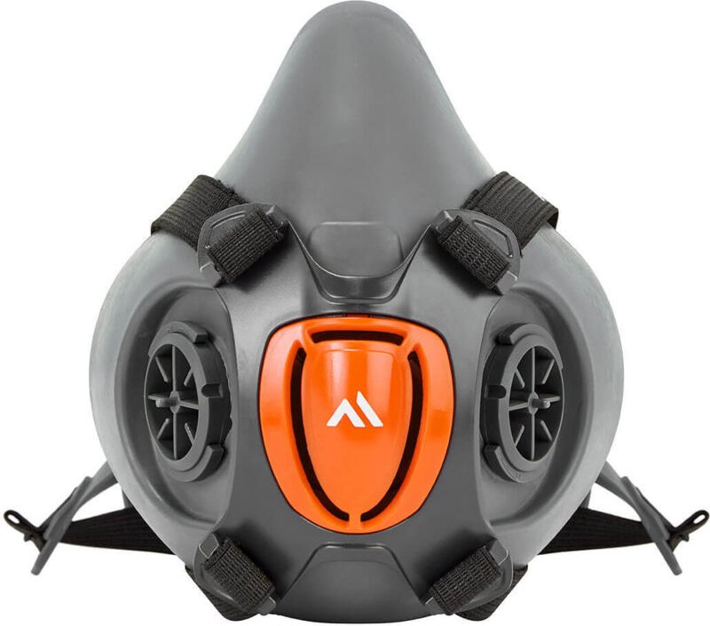 Halbmaske aus TPR Grau M/L