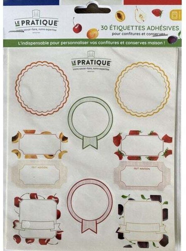 Set mit 30 dekorativen Klebeetiketten 10 Modelle LE PRATQUE LE PRATIQUE