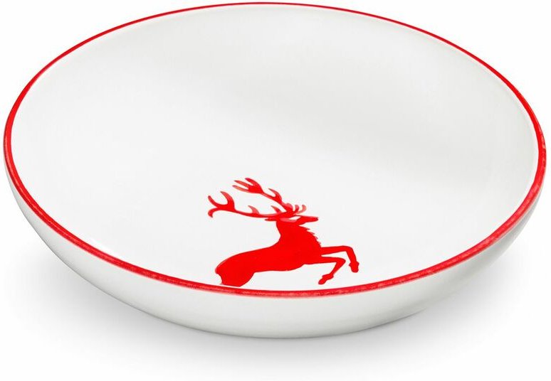 Gmundner Keramik - Rubinroter Hirsch Schale (ø 17cm)