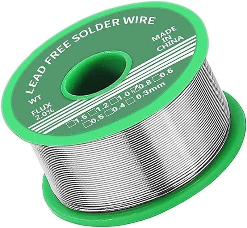 Thumbnail - 0,8 mm Lötzinn mit Flussmittel, 50 g, bleifreies Lötzinn mit Kolophoniumkern, Lötdraht zum elektrischen Löten, Repariere...