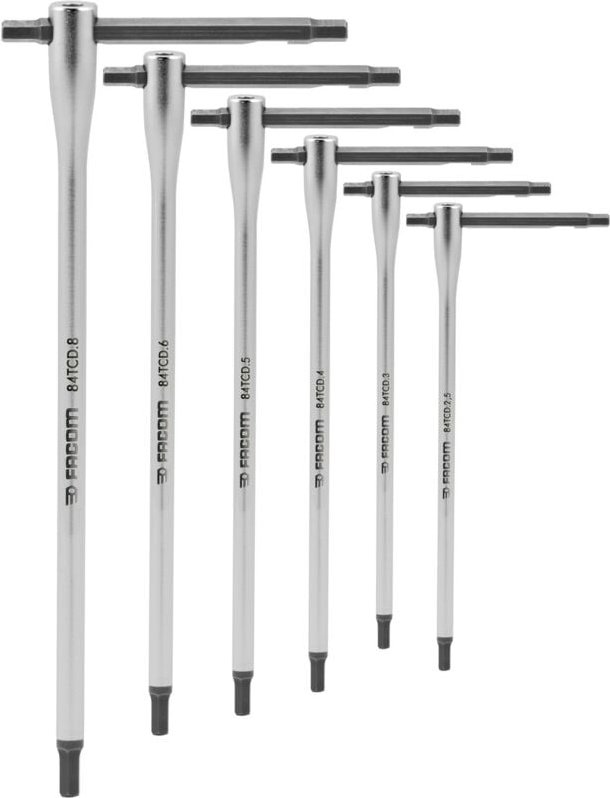 Facom Stiftschlüssel T-Griff Satz, 6-tlg