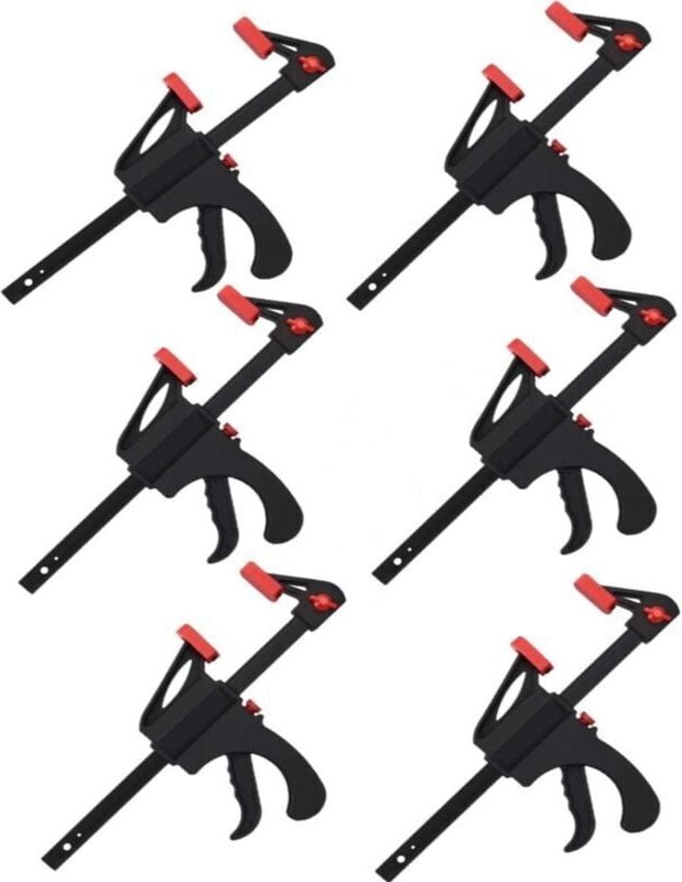 Set mit 6 Schnellzwingen für Holzbearbeitung, zum Basteln, Basteln und Holz