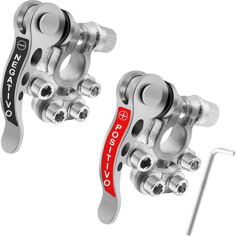 Batterieklemmen-Anschluss, 2 Kupferplatten-Schnelltrenn-Batterieklemmen, positive und negative Batterieklemmen, geeignet...