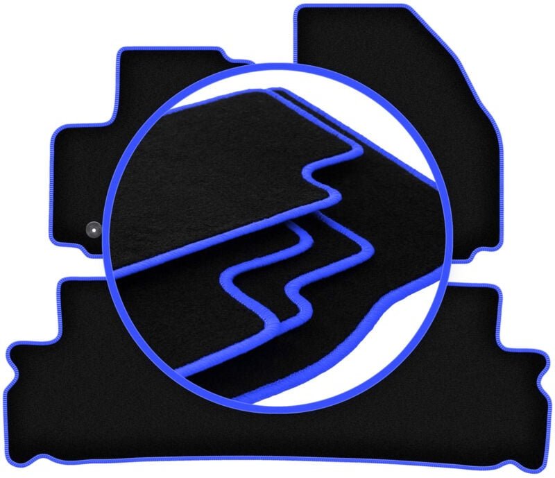 CARLUX-BLUE Autofußmatten für: Ford Galaxy MK2 Minivan (2006-2012)