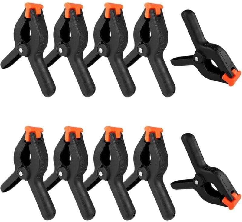 Thumbnail - 10-teiliges Federklemmen-Set, 4-Zoll-Clips, schwarze Mehrzweckklemme, Greifklemmen, für Holzbearbeitung, Fotografie, Hin...