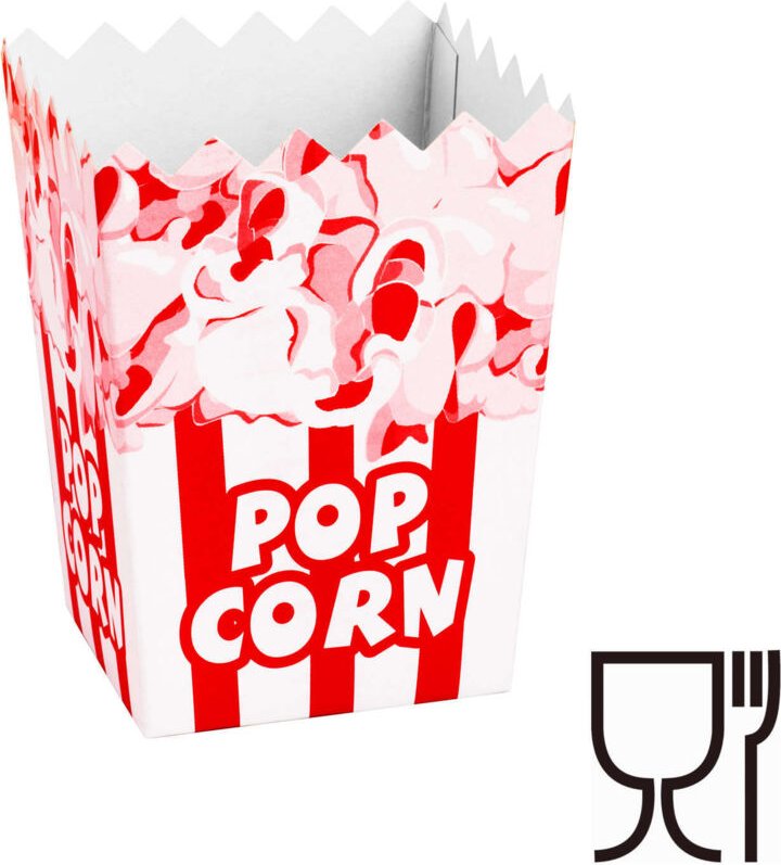 PopCorn Karton 7x11,5x9cm KLEIN 0,5L 100Stk.