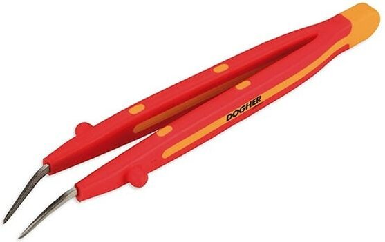 Isolierte Pinzette mit gebogenen Spitzen, 145 mm Dogher 296-026