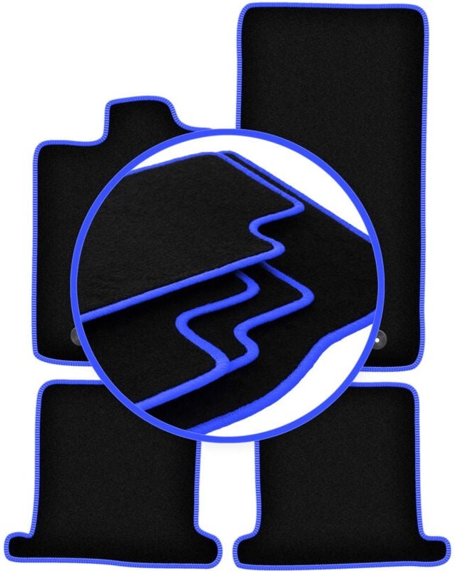 CARLUX-BLUE Autofußmatten für: Jaguar XK Coupé (2006-2014)
