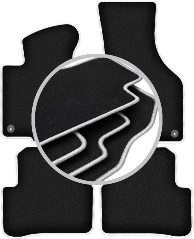 CARLUX-SILVER Autofußmatten für: Volkswagen CC Coupé (2012-2017)