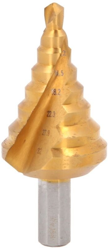 Thumbnail - KS Tools HSS-TiN Stufenbohrer,Ø 6-32 mm, 8 Stufen