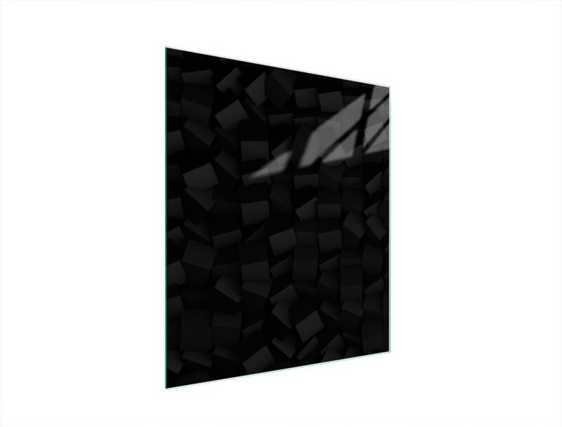 Glasschneidebrett 45x52 Schwarz