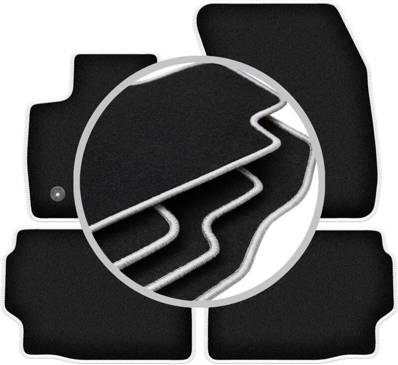CARLUX-SILVER Autofußmatten für: Ford Mondeo MK5 Limousine, Kombi (2015-)