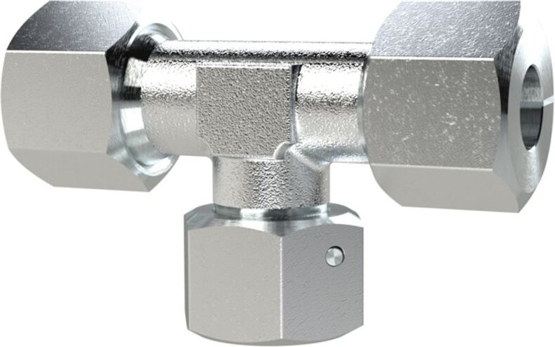 Einstellbare T-Verschraubung, Rohr-Außen-Ø 20, Stahl verzinkt - Riegler
