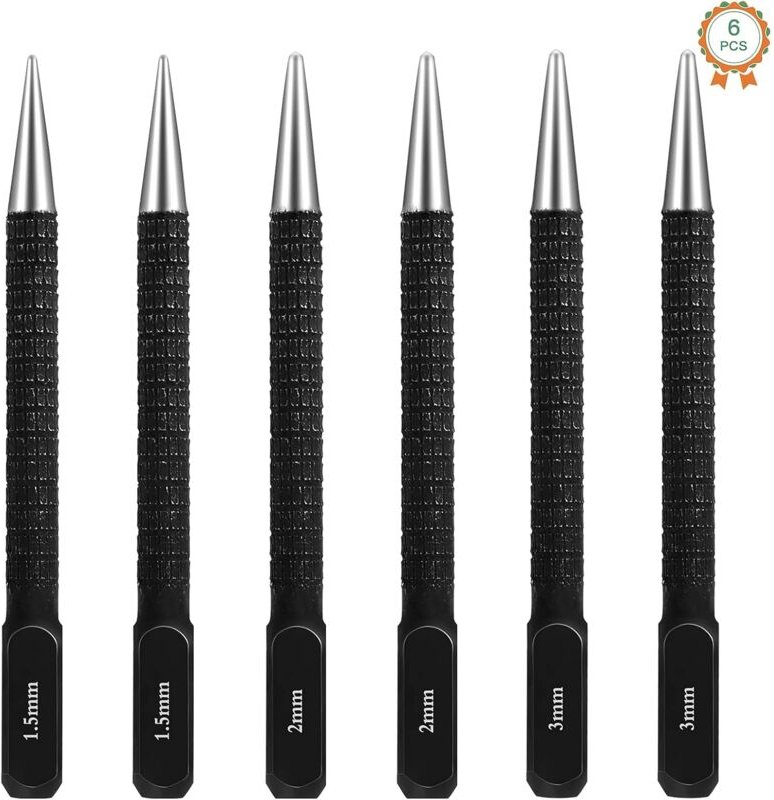 Memkey - Körner, 6 Stück, robuster automatischer Körner aus Karbonstahl, beladener Körner, Markierungswerkzeug für die L...