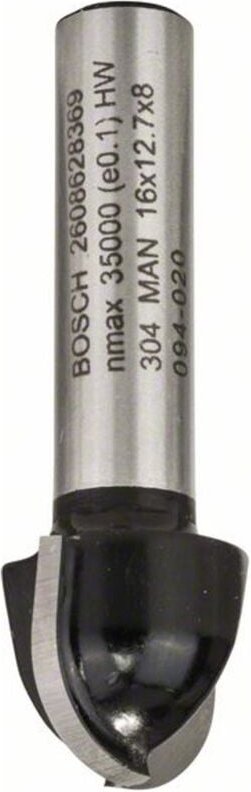 Accessories 2608628369 Hohlkehlfräser Hartmetall Länge 45 mm Produktabmessung, ø 16 mm Scha - Bosch