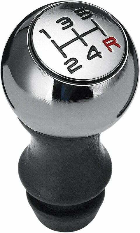 Ulisem - 5-Gang-Aluminium-Schaltknauf für 106 206 207 207 306 307 407 408 508, Silber + Schwarze Nummer