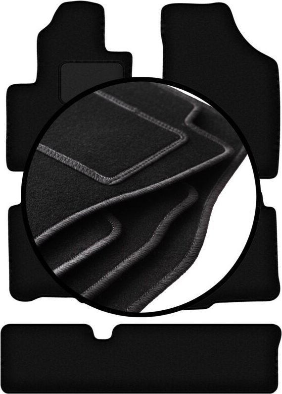 Veloursmatten-Satz für: Hyundai SantaFe II 7-Sitzer (2006-2012)