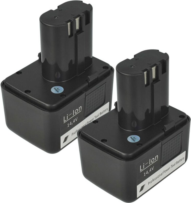 2x Akku kompatibel mit Gesipa FireBird Gold Edition Werkzeug, Blindniet-Setzgerät (2000 mAh, Li-Ion, 14,4 v) - Vhbw