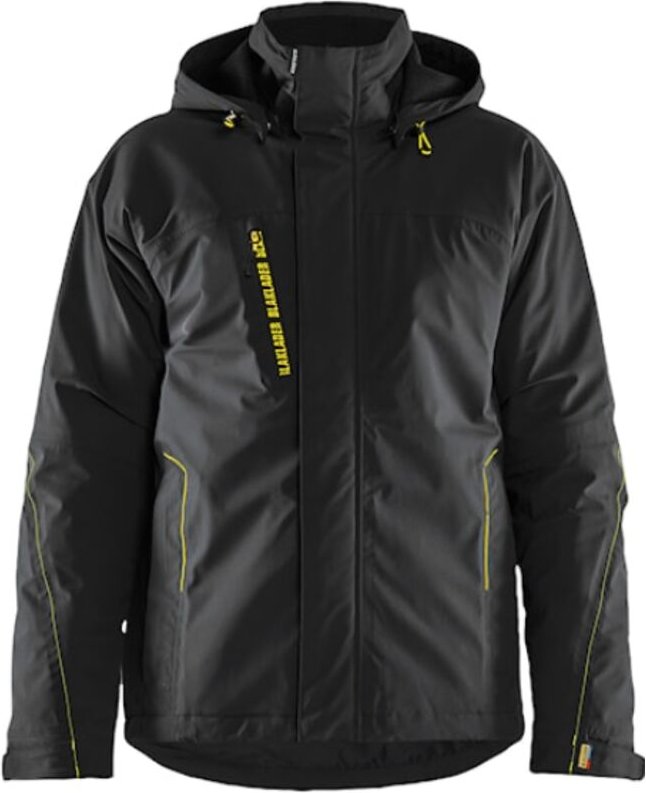 Arbeitsjacke mit Stretch-Doppelung Winter 4484 - Schwarz/Gelb L