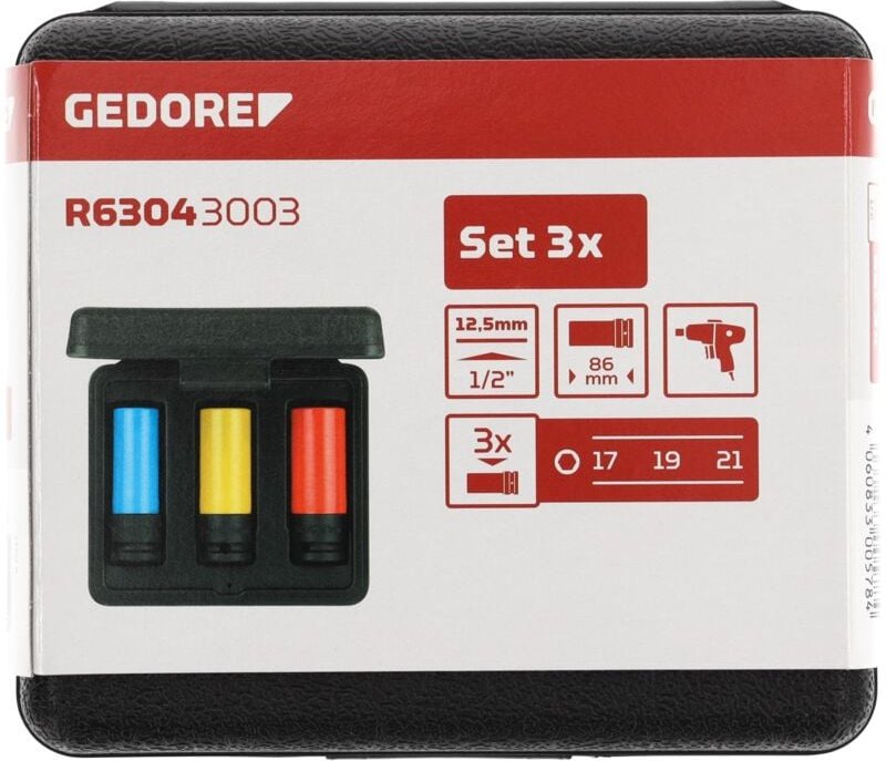 Thumbnail - Red R63043003 Kraft-Steckschlüsseleinsatz-Set 3teilig 3300578 - Gedore