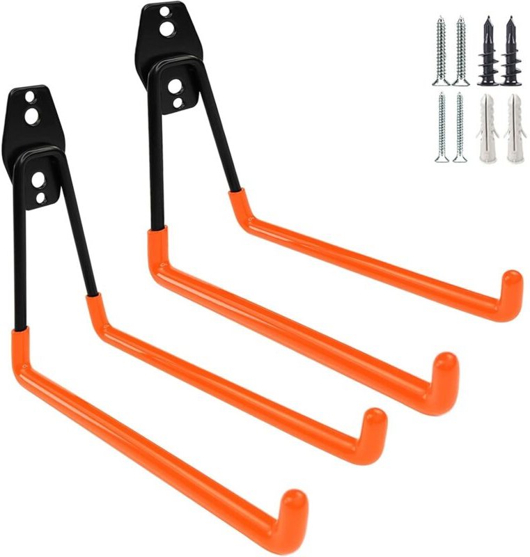 7,5 Zoll Hochleistungs-Garagenhaken, Wandmontage, Aufbewahrungshaken für Gartengeräte, Schlauchleiter