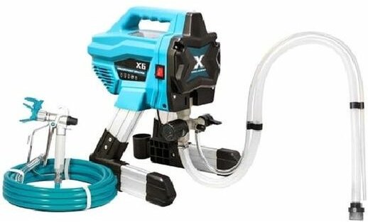 X-6 Farbsprühgerät Airless 650w, Hochdruckpistole 200bar 1.4l/min Farbsprühsystem Lackiergerät Hochdruck-Pistole - Varan...