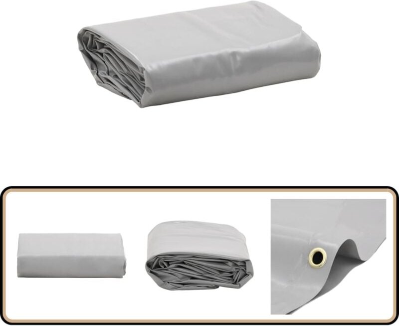 Abdeckplane Grau ø 3 m 600 /m² - Abdeckplane - Planen - Wasserdichte Plane - Wetterfeste Plane - Campingplane