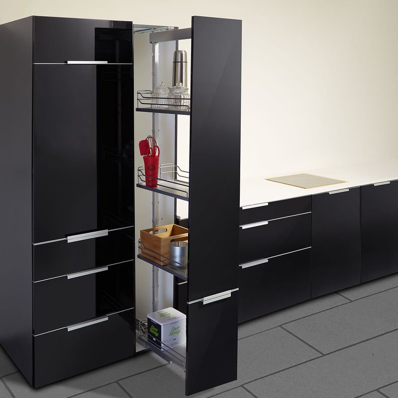 Kesseböhmer dispensa-x arena Classic silbergrau Apothekerauszug 100 Kg Tragkraft für Korpusbreite 300 mm u. Korpusinnenh...