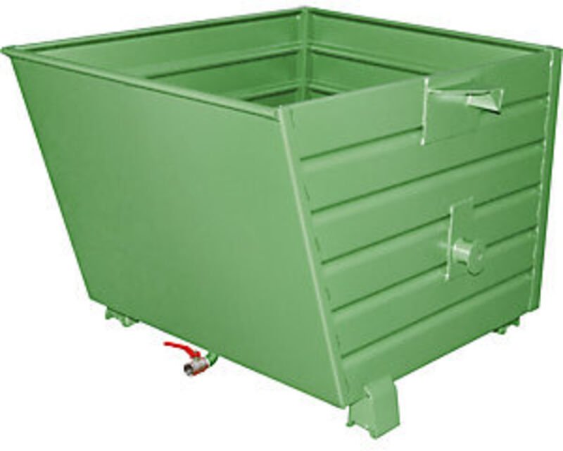 Bauer Späne-Stapelkipper BSL 90, lackiert, Resedagrün