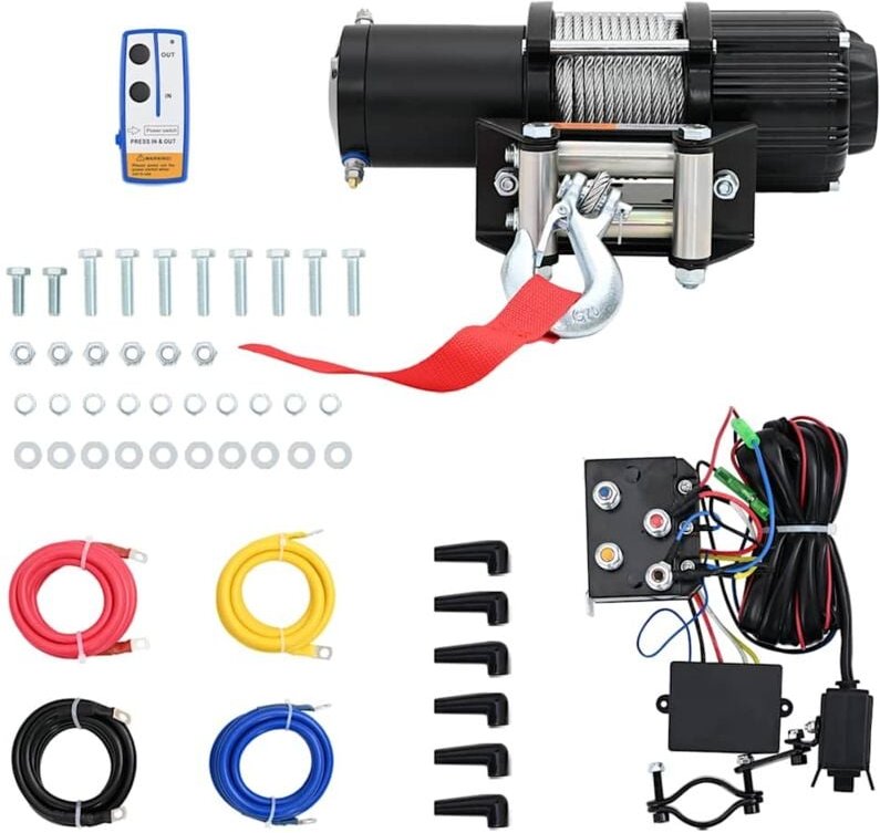 Elektrische Seilwinde 12 v 4500 lbs 2040 kg mit Fernbedienung - Vidaxl