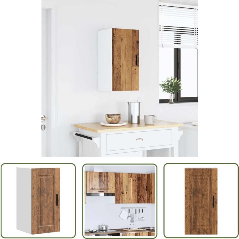 The Living Store - vidaXL Küchen-Hängeschrank Porto Altholz-Optik Holzwerkstoff
