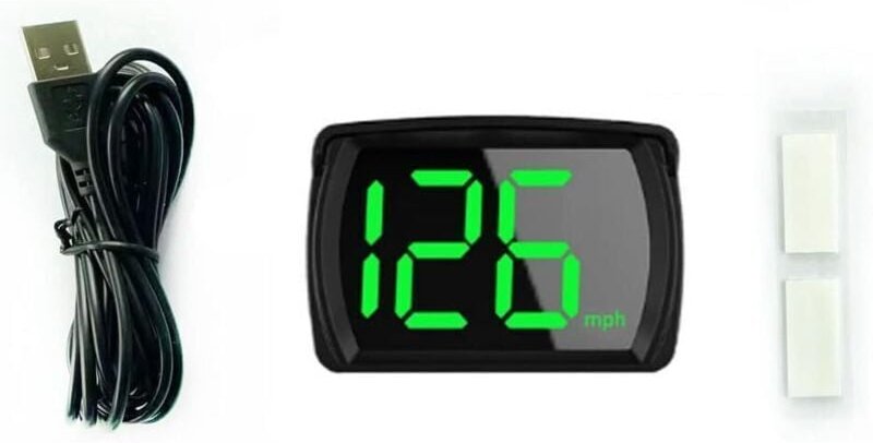 Auto-HUD-Head-Up-Display, großer digitaler LED-GPS-Tachometer für Auto, lkw, suv, Motorrad - KZQ