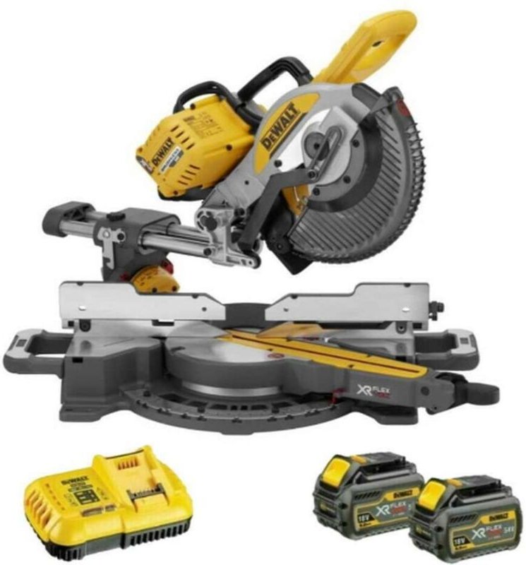 DCS727T2 Akku Paneelsäge Radial Gehrungssäge 54V 6Ah xr flexvolt 250 mm bürstenlos 2 Akkus - Dewalt
