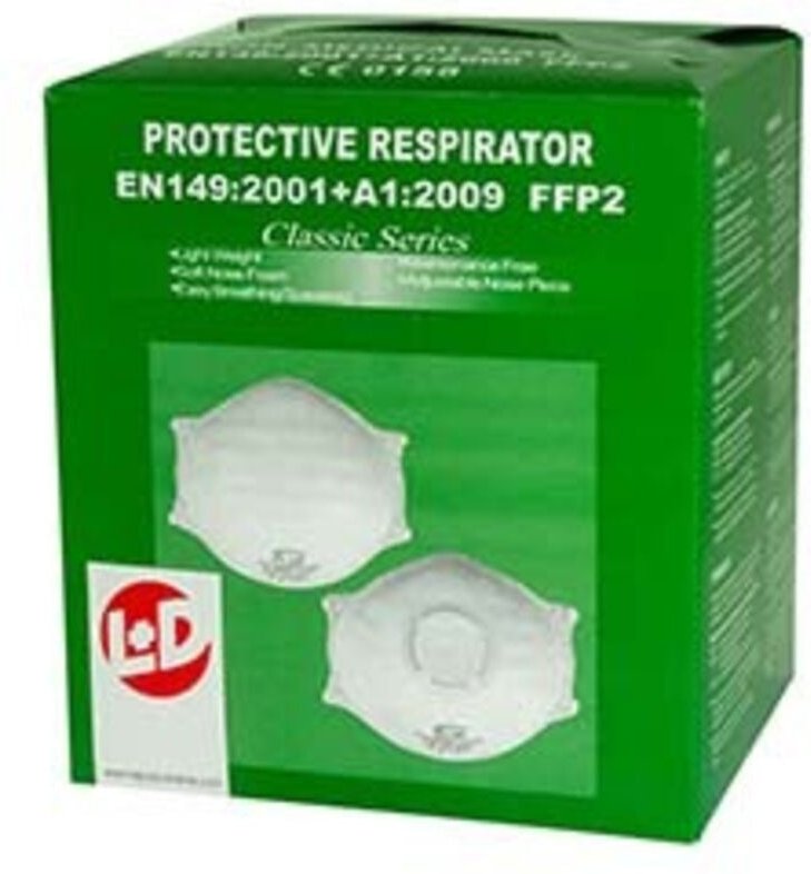 Leipold Doehle 26182 Feinstaubmaske ohne Ventil FFP2 d 20 St. en 149:2001, en 149:2009 din 149:2001