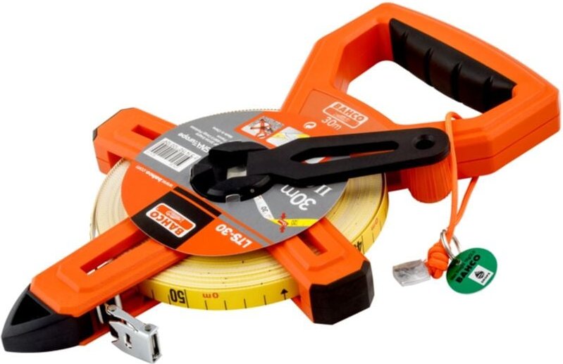 Bahco Lange Maßbänder mit nylonbeschichteter Klinge und offenem Gehäuse mit Dyneemaschlaufe zur Befestigung an Fangleine...