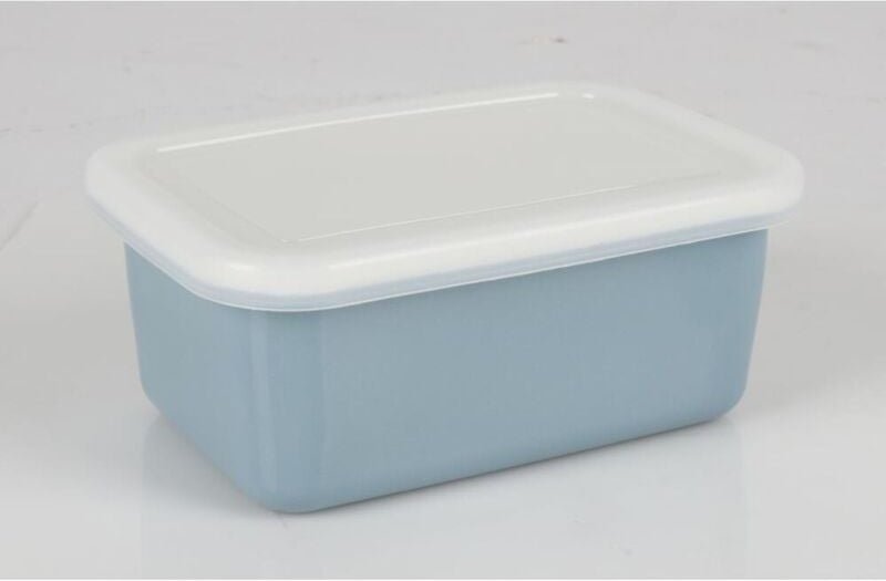 2x Emaille Vorratsdosen 0,97L Deckel Gefäß Box Behälter Aufbewahrung Frischhalte