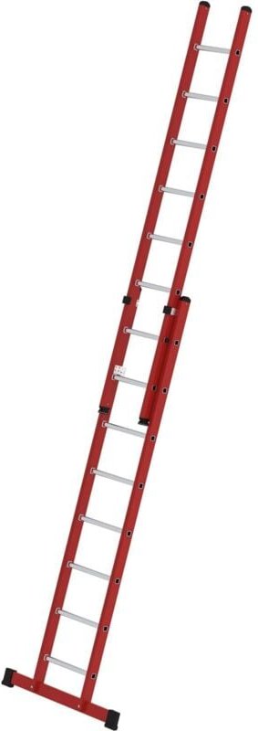 Günzburger Steigtechnik - Sprossen-Schiebeleiter 2tlg. GFK/Alu mit Standard-Traverse 2 x 8 Sprossen - 035508